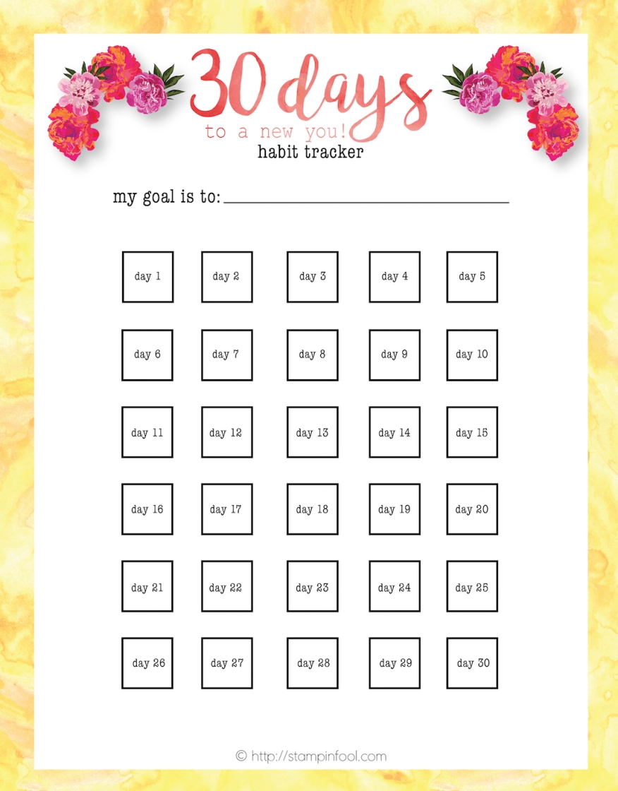 Create Your 30 Day Challenge Printable Calendar Get Your Calendar