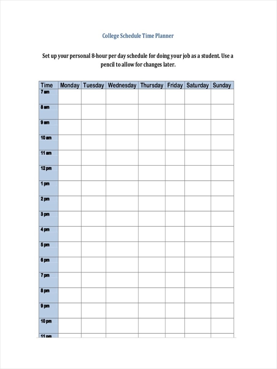 Free 7+ Time Management Schedule Examples &amp; Samples In