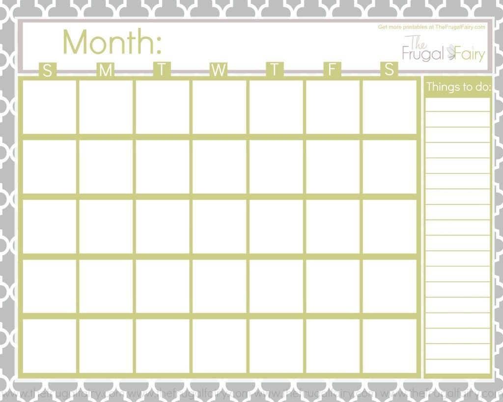 Free Blank Printable Calendar | Monthly Calendar Printable