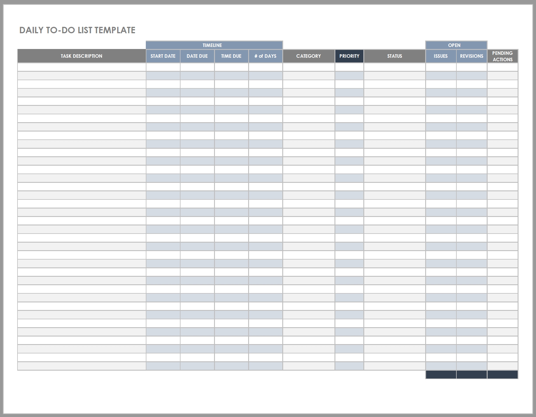 Free Daily Work Schedule Templates | Smartsheet