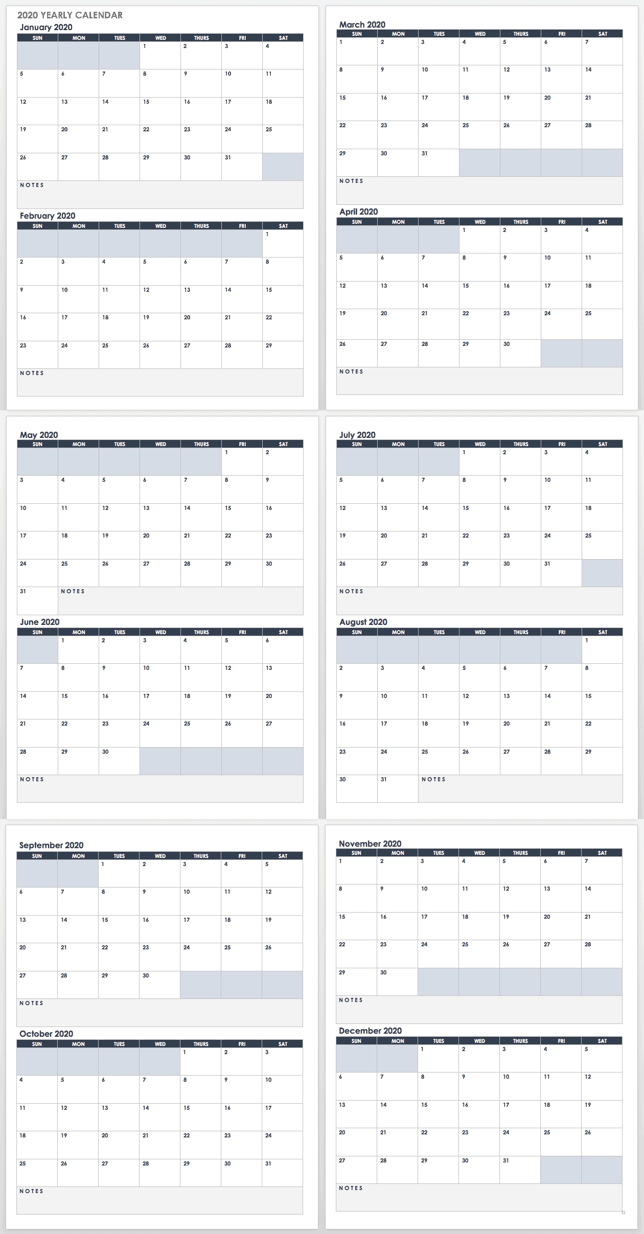 Universal Free Calendar Template To Populate