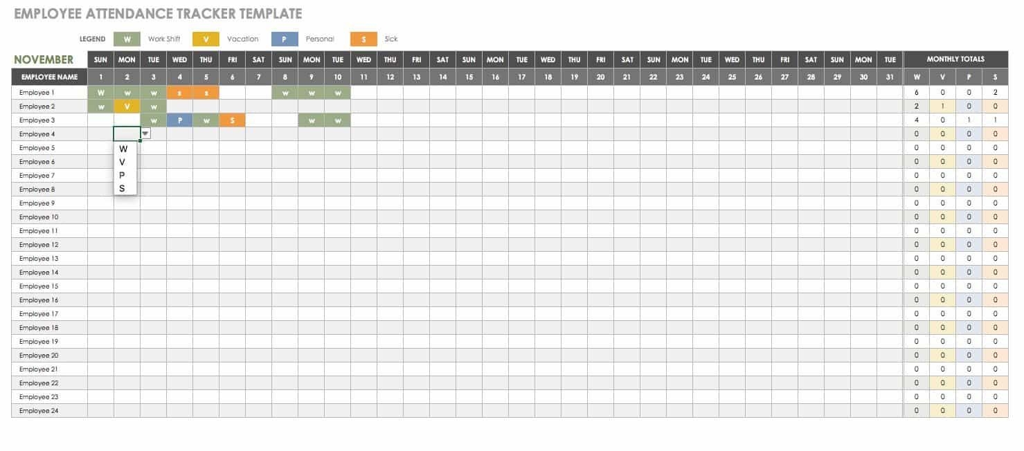 Universal Human Resource Calendar Template