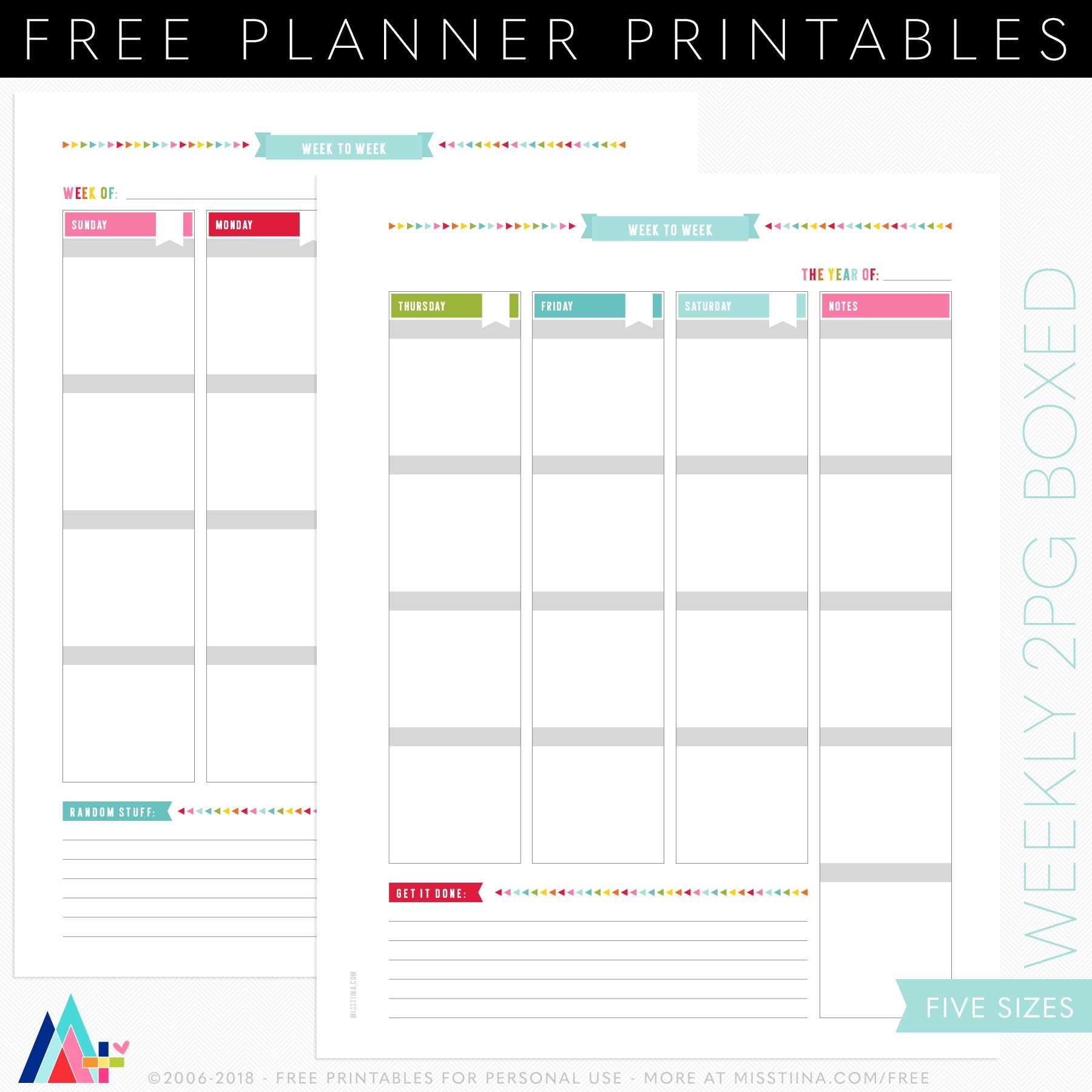 Free Planner Page Printables | Misstiina