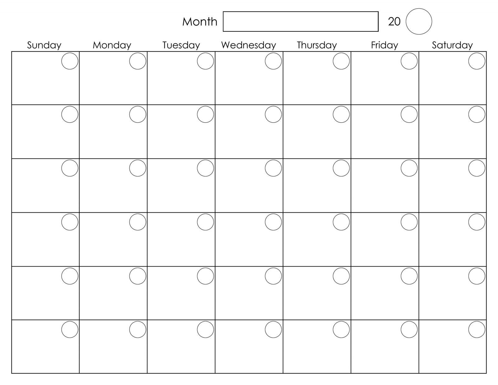 Free Printable 2020 Calendar Template Pdf, Word, Excel, Page