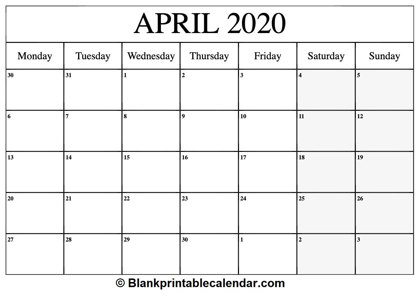 Free Printable 2020 Calendar|Monthly And Yearly Templates