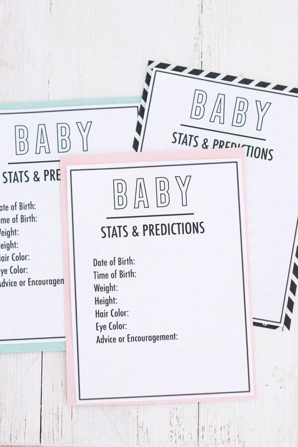 Free Printable Baby Predictions Cards | Baby Prediction
