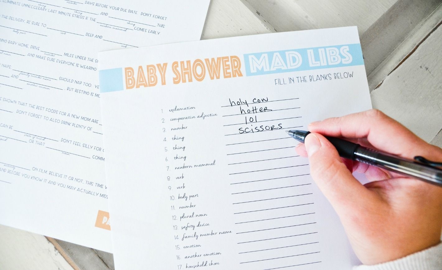 Free Printable Baby Shower Mad Libs - Project Nursery