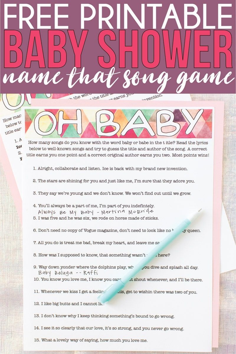 Create Your Guess The Baby Printable Get Your Calendar Printable