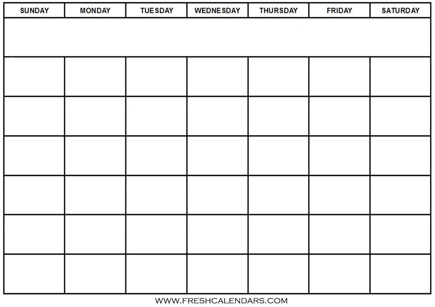 Free Printable Blank Calendar 2020