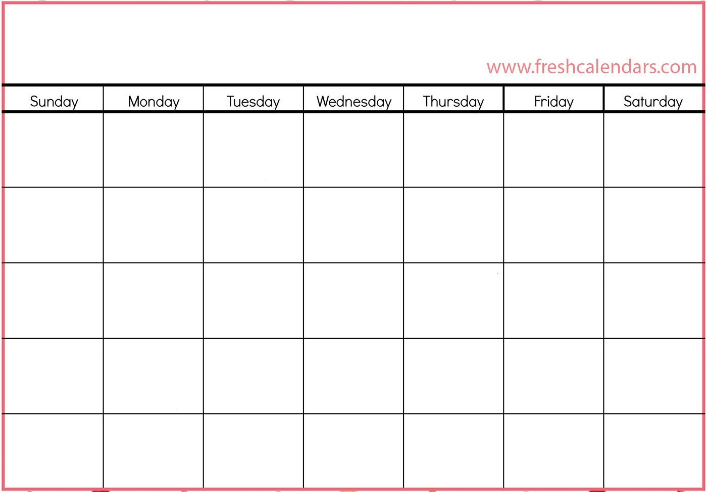 Free Printable Blank Calendar 2020