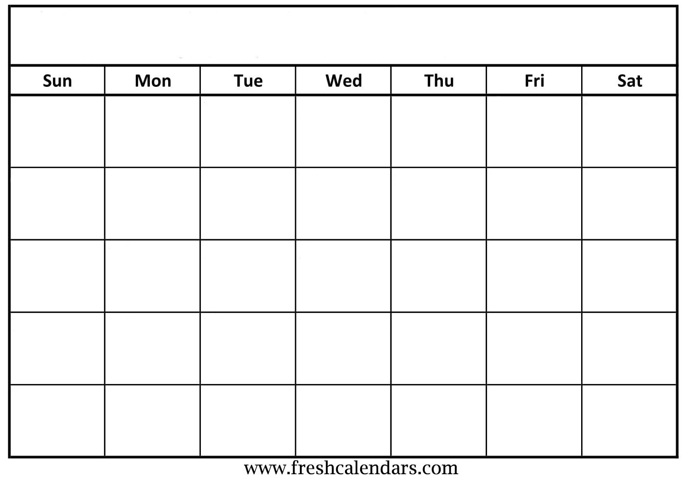 Free Printable Blank Calendar 2020