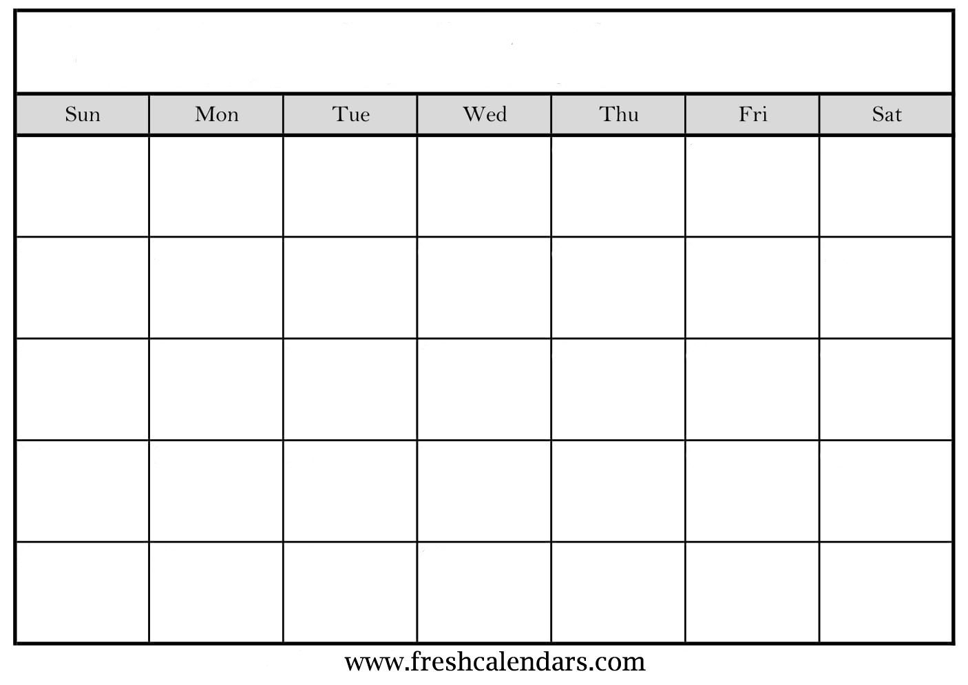 Free Printable Blank Calendar 2020