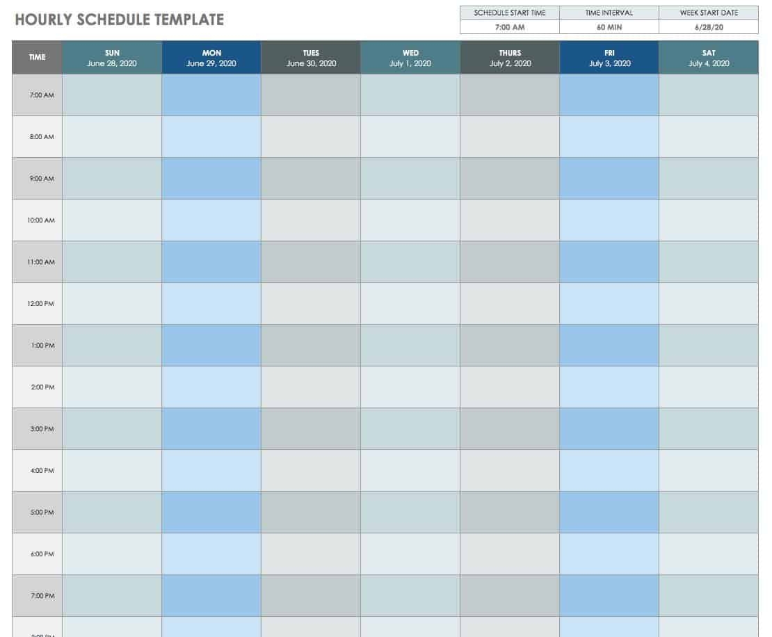 Free Printable Daily Calendar Templates | Smartsheet