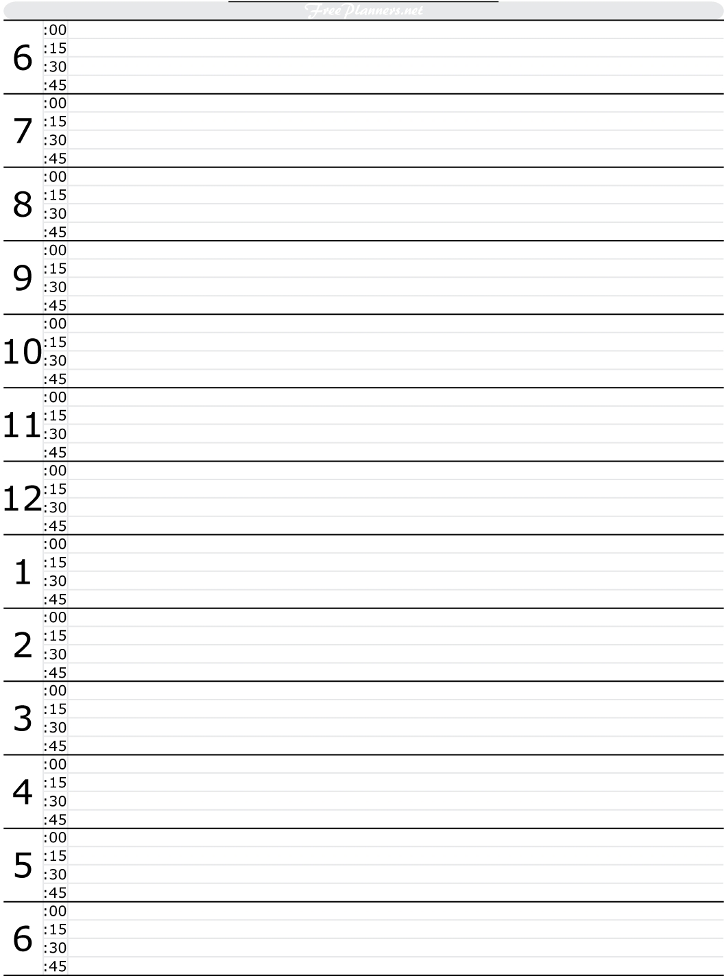 Free Printable Hourly Daily Planner | Free Daily Planner