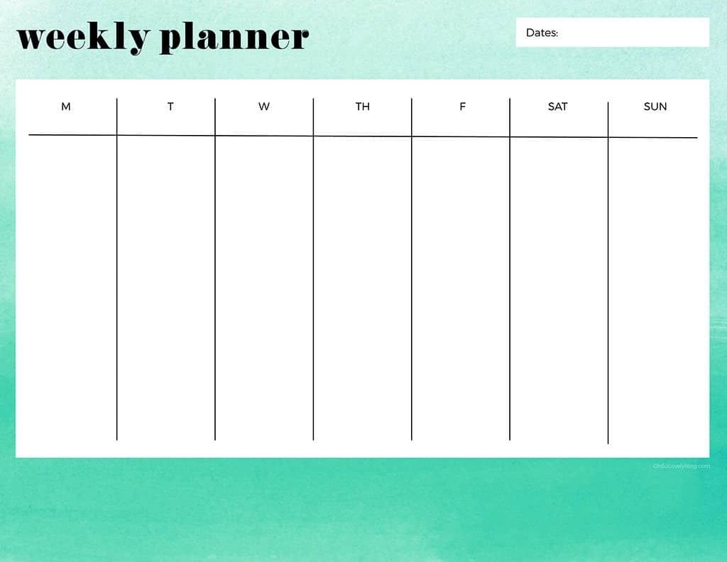 Free Printable Weekly Calendars — Get Your Week Organized!