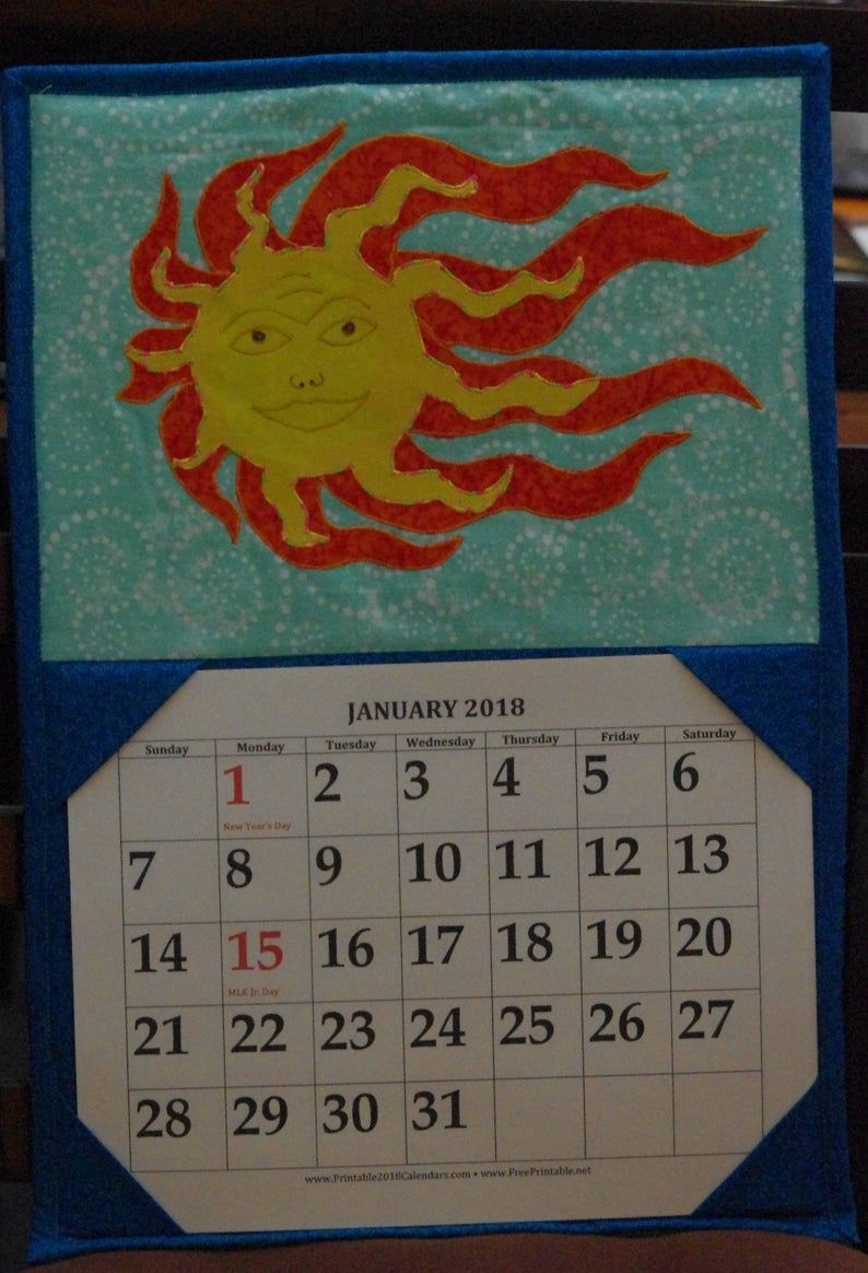 Free Shipping - Quilted Windy Sun Calendar