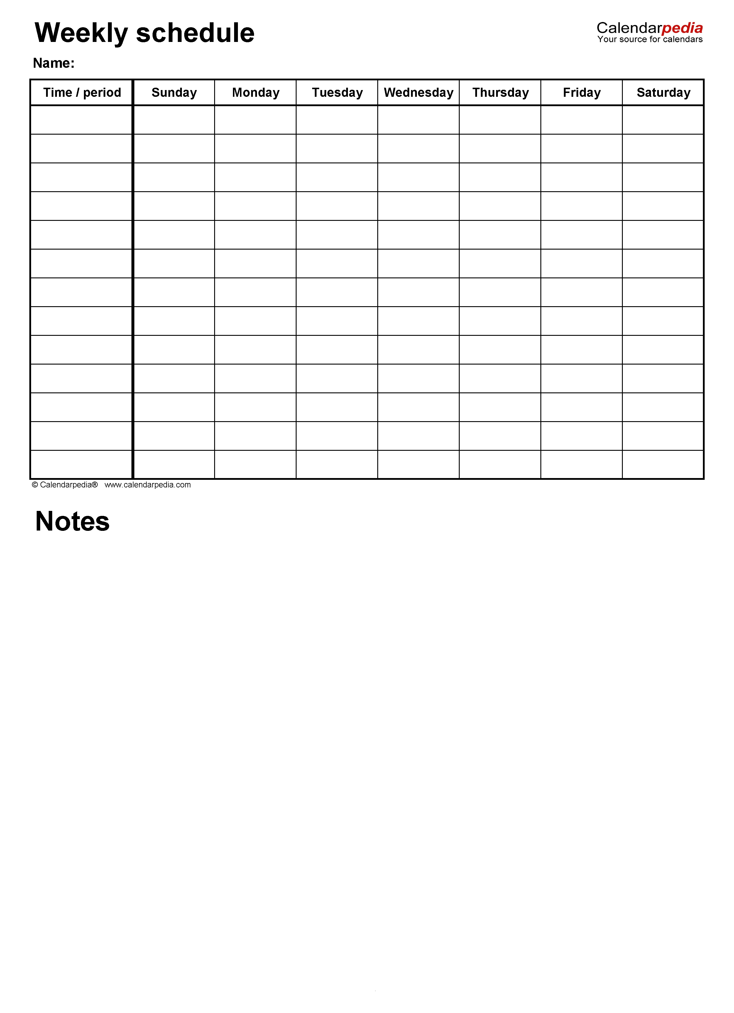 Free Weekly Schedule Templates For Excel - 18 Templates