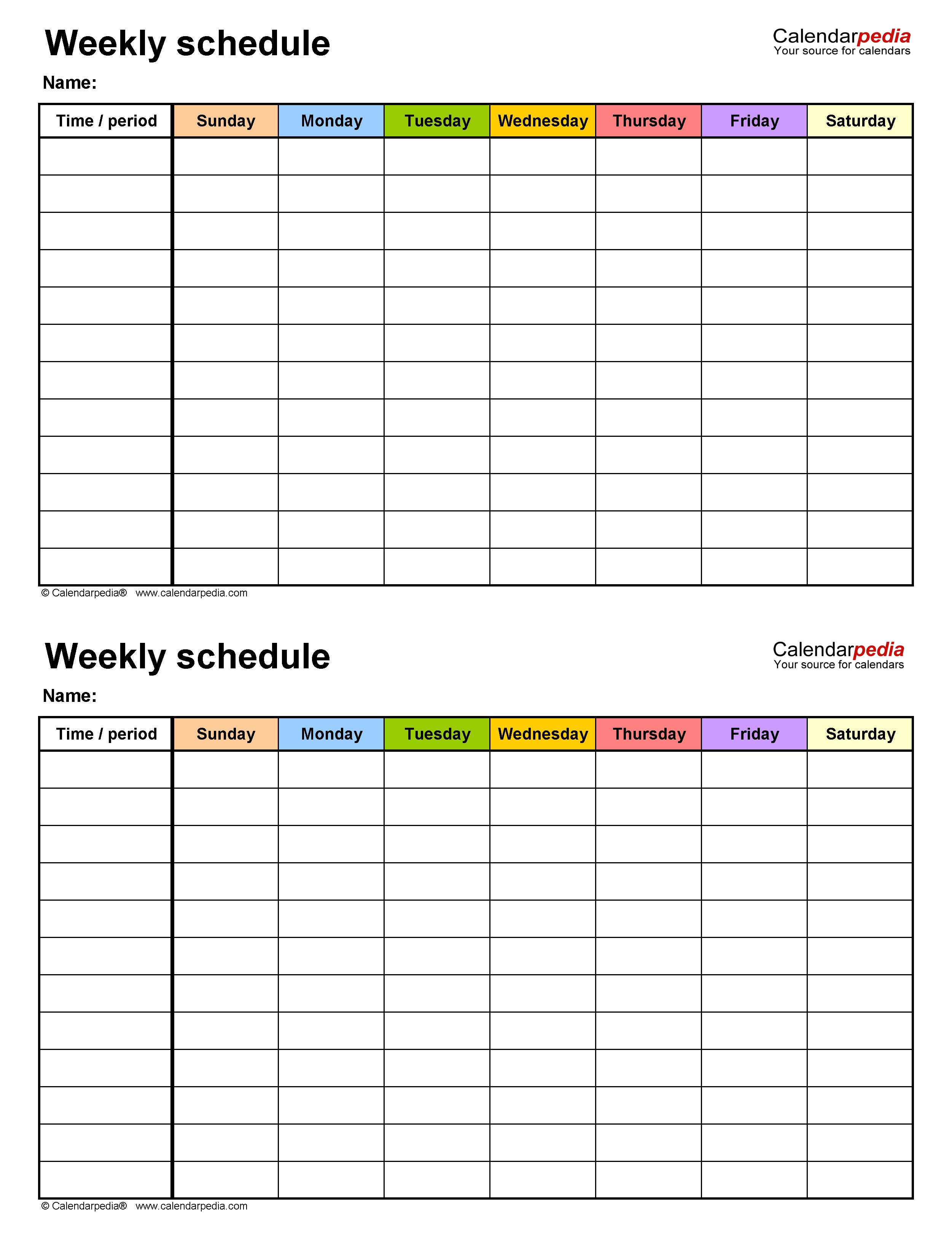 work and school schedule maker iphoen