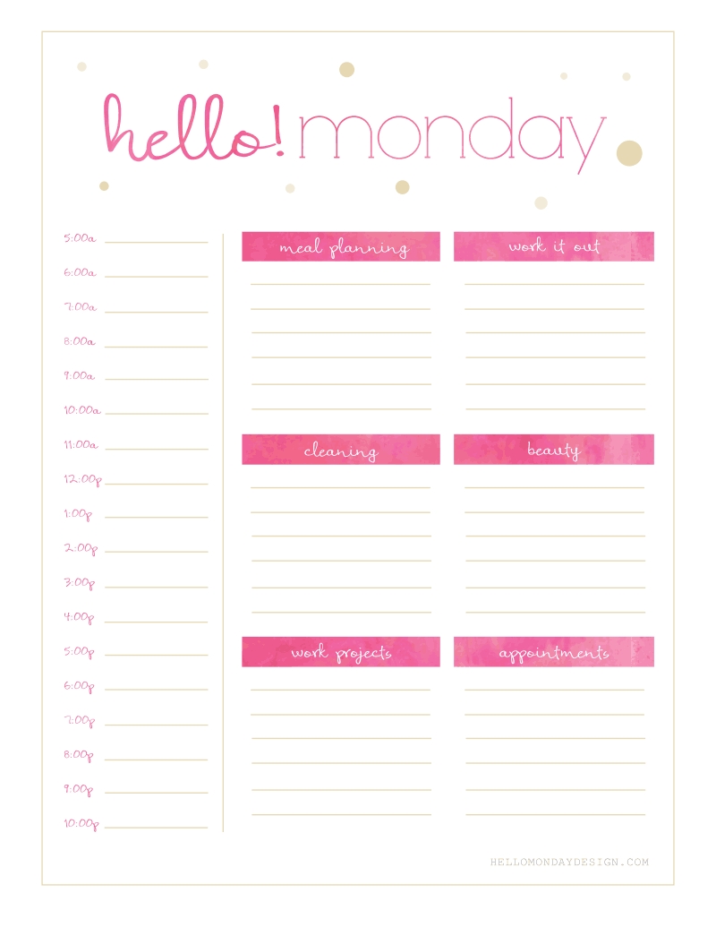 Freebie Friday // Calendar &amp; Planner | Planner Printables Free