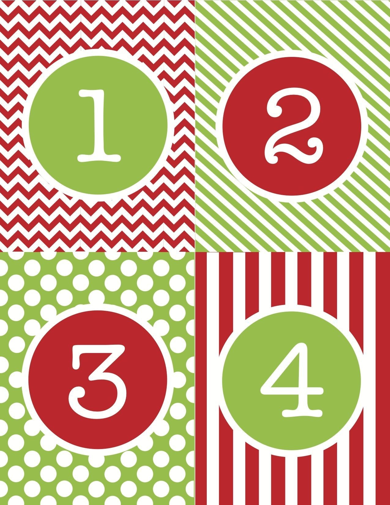 Free+Printable+Advent+Calendar+Numbers (With Images