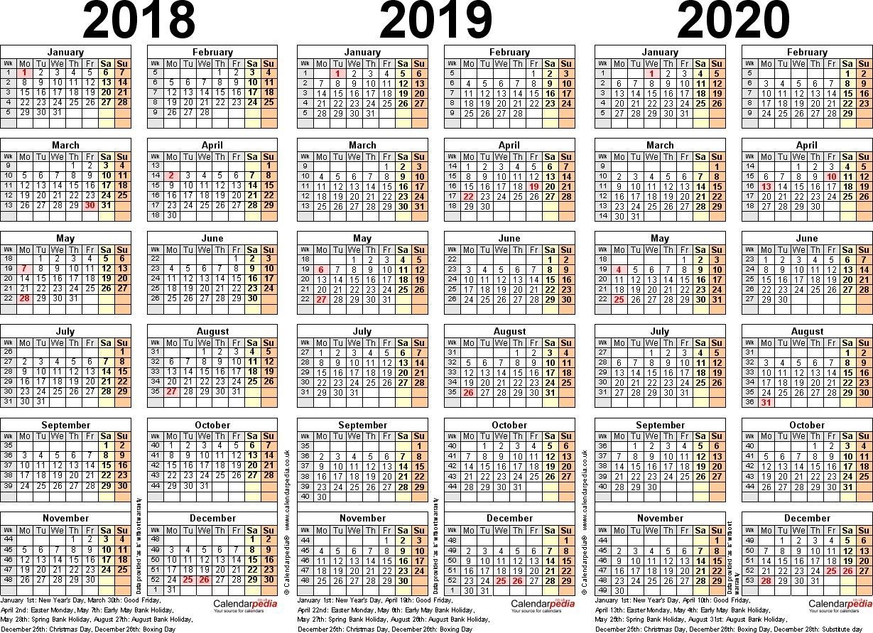 Fresh Printable Multi Year Calendar