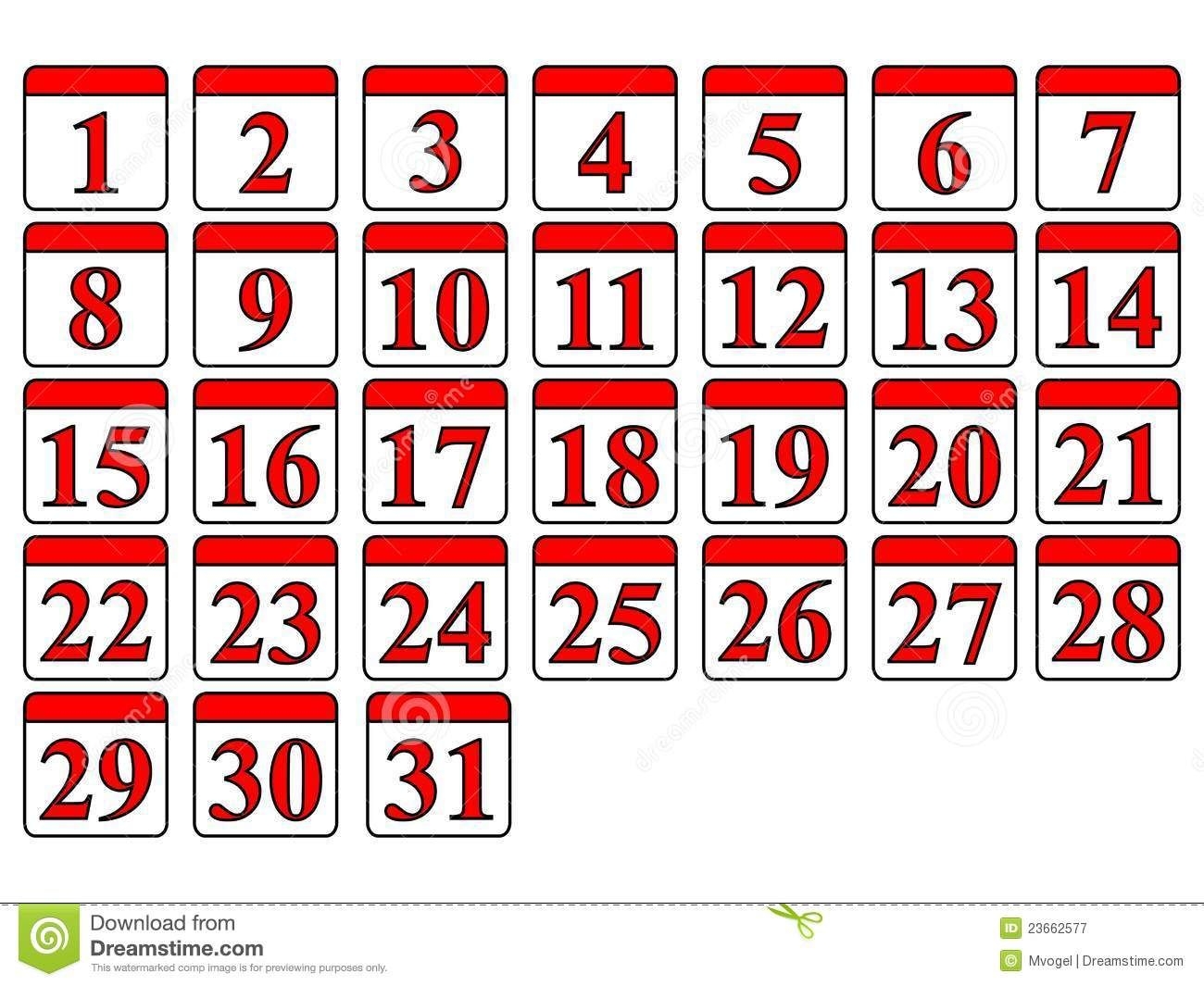 Generic Calendar Stock Vector. Illustration Of Date, Twelve