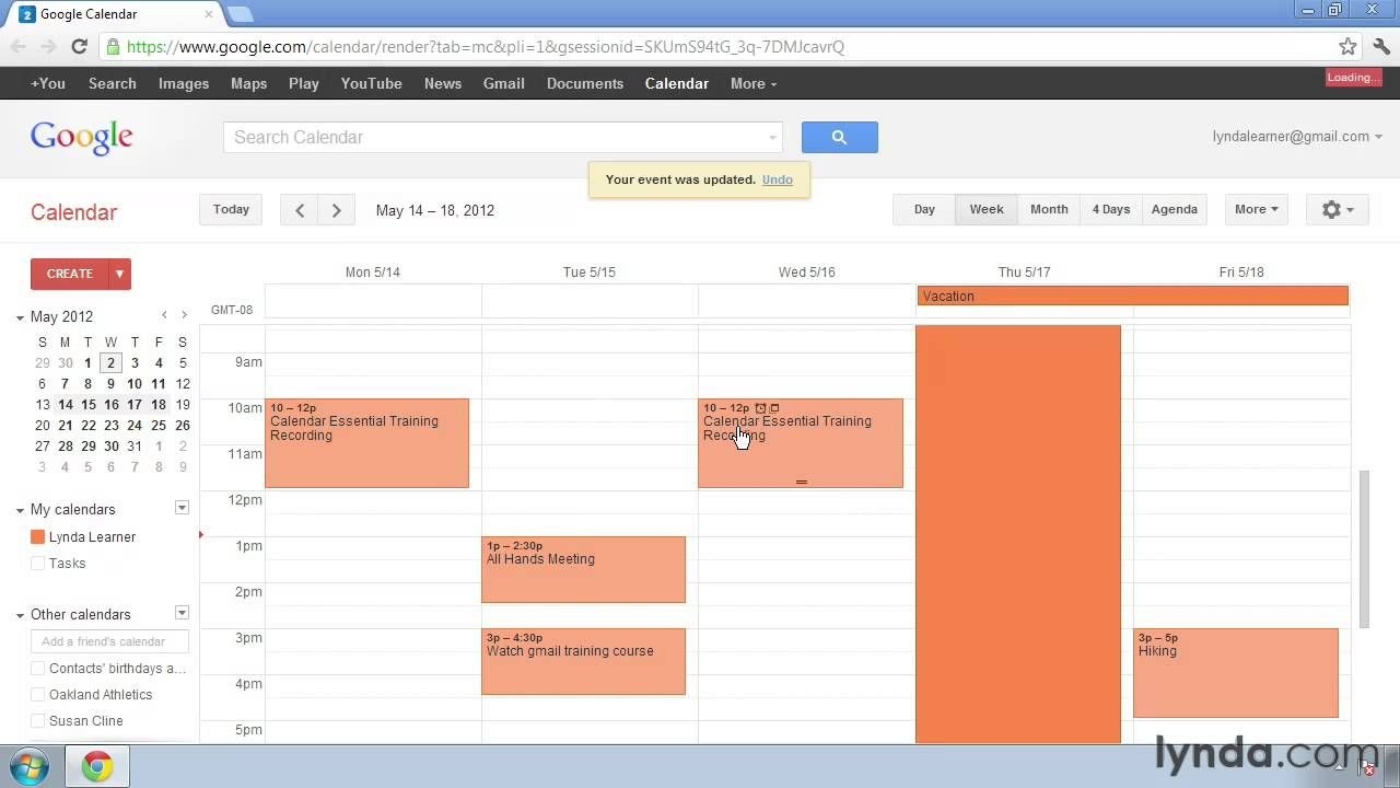 Google Calendar Tutorial: How To Change Reoccurring Events | Lynda