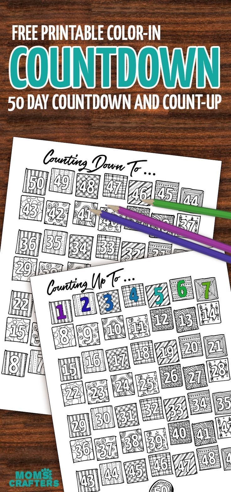 How to 30 Day Retirement Countdown Coloring Calendar