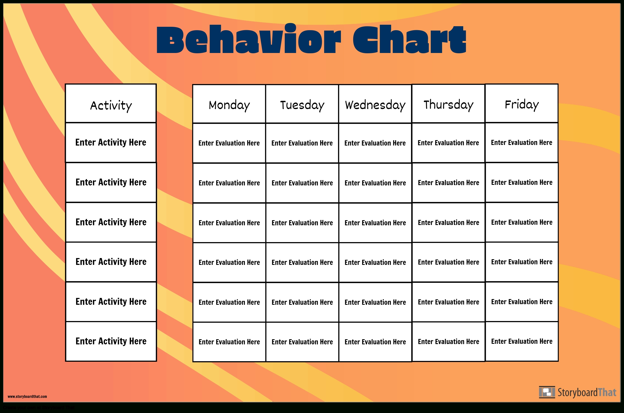 Grid Behavior Chart Storyboard By Poster-Templates