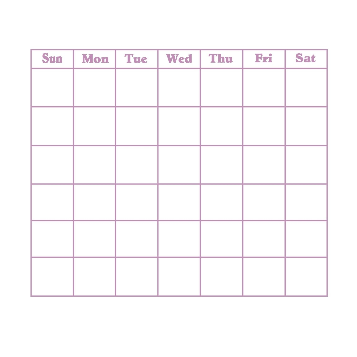 Universal Blank 31 Day Calendar Where You Can Get Your Calendar Printable