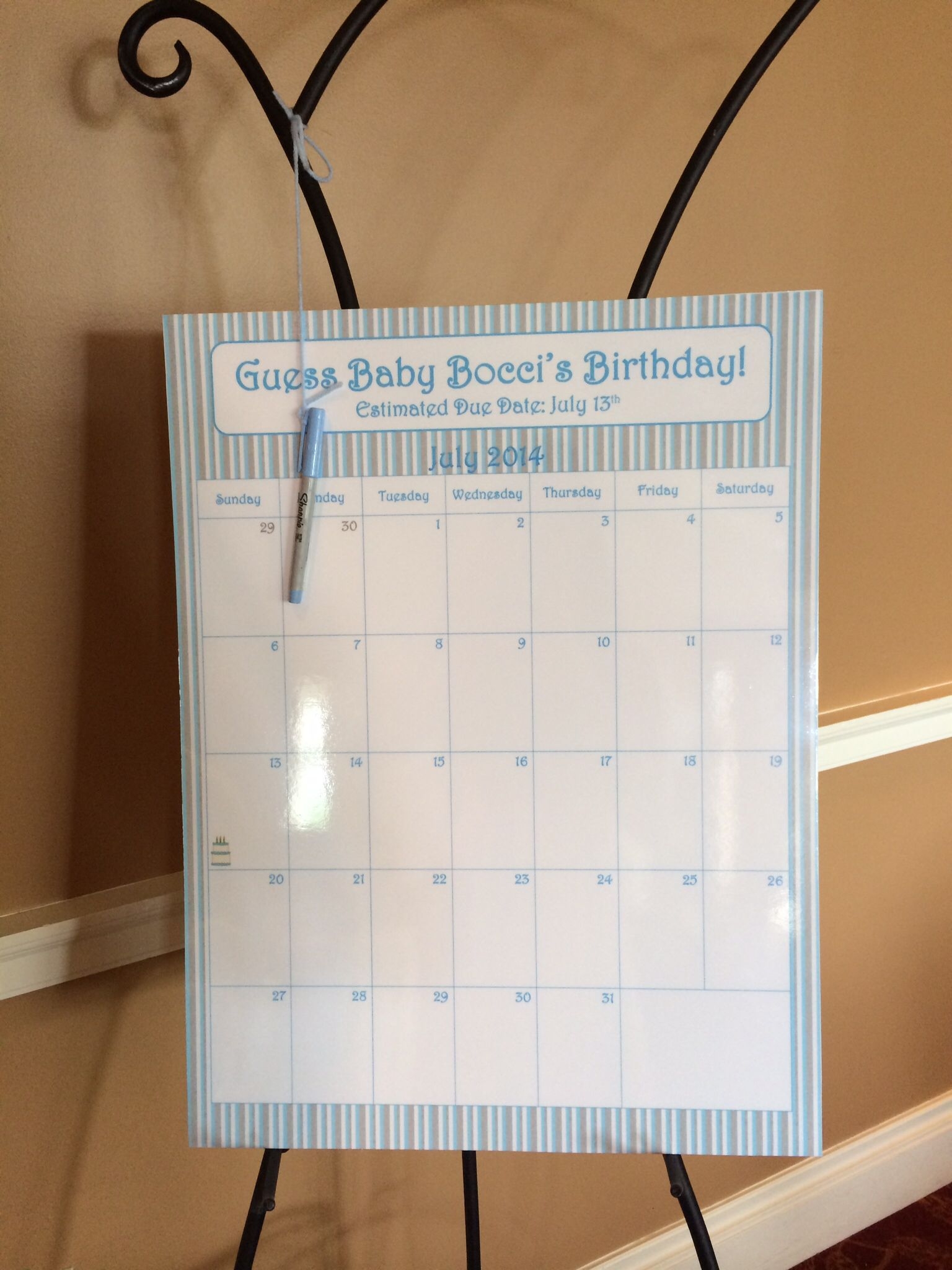 Guess Baby&#039;s Birthday Poster Board | Guess Baby Birthday
