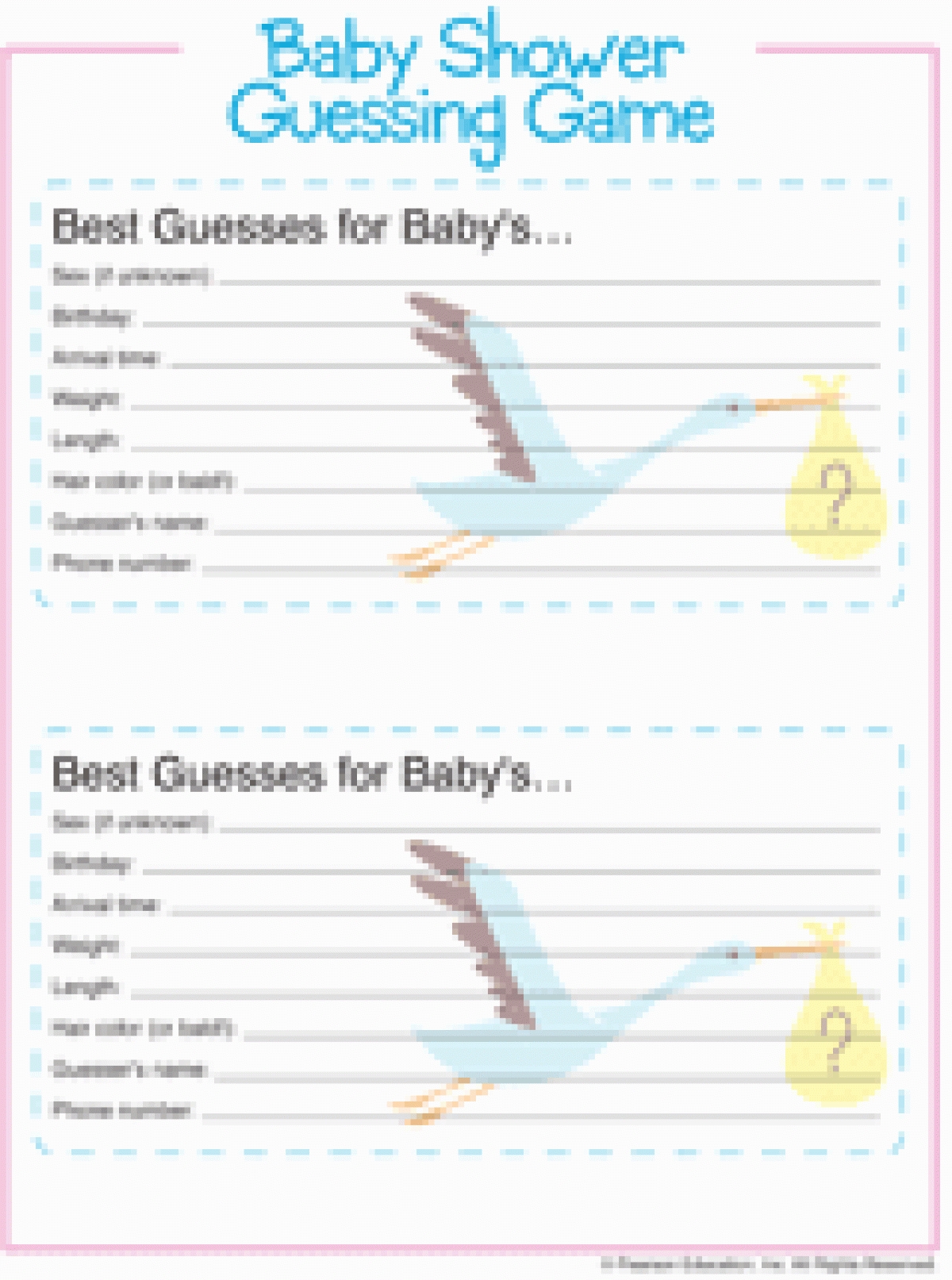 Guess The Babies Due Date And Weight Game !!baby Shower Game