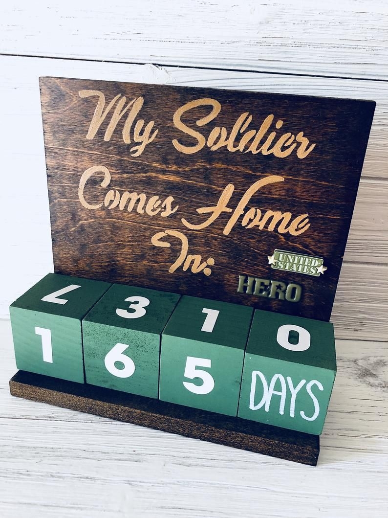 Homecoming Military Countdown Calendar With Countdown Blocks