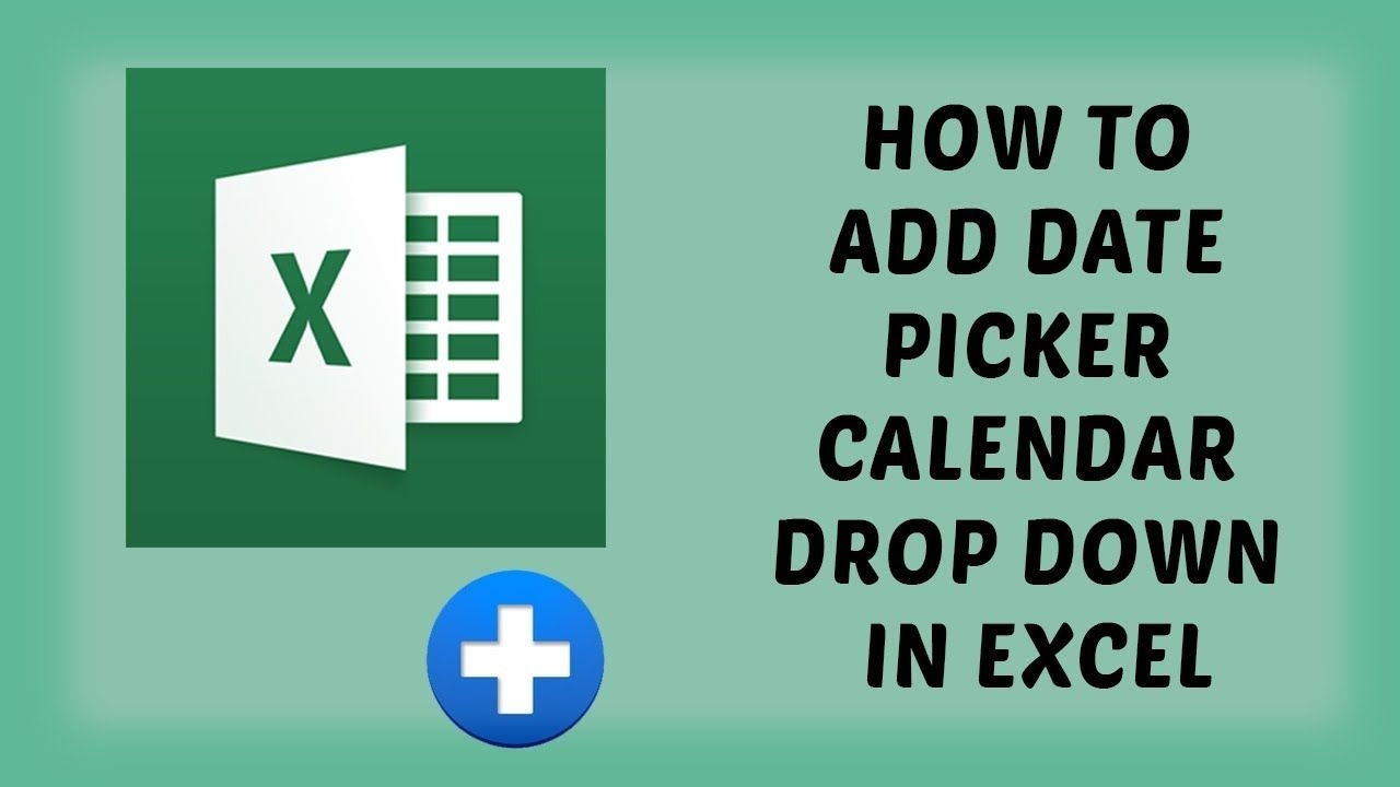 How To Add Date Picker Calendar Drop Down In Excel | Popup Calendar For  Excel 2016 - Hindi