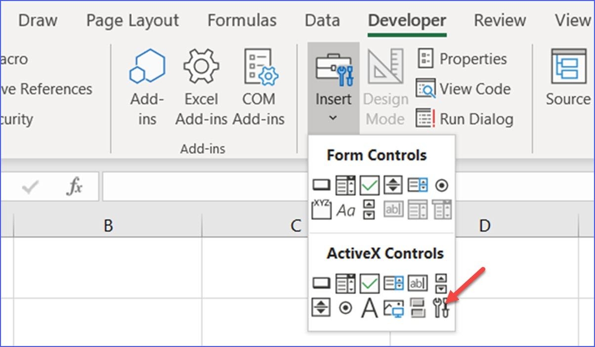 adding drop down calendar in excel 2013