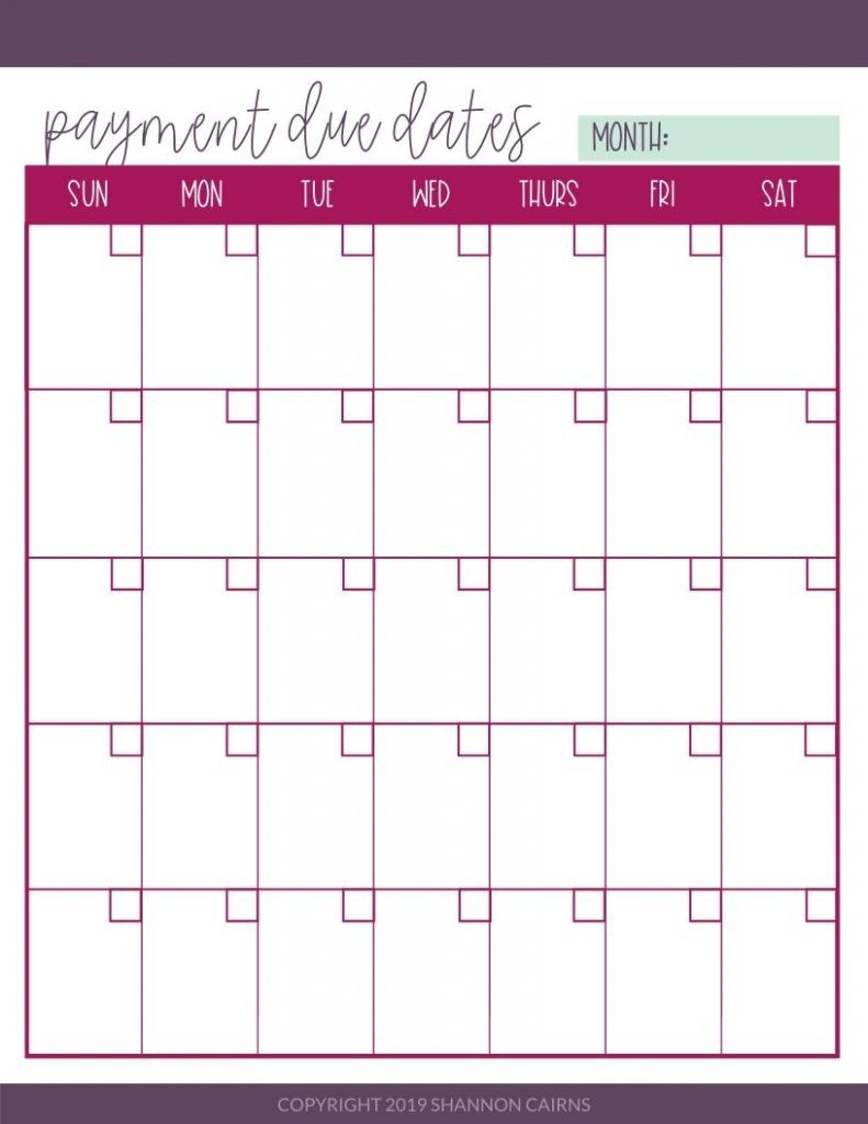 Best Best Monthly Calender Planner For Bills On Hp | Get Your Calendar ...