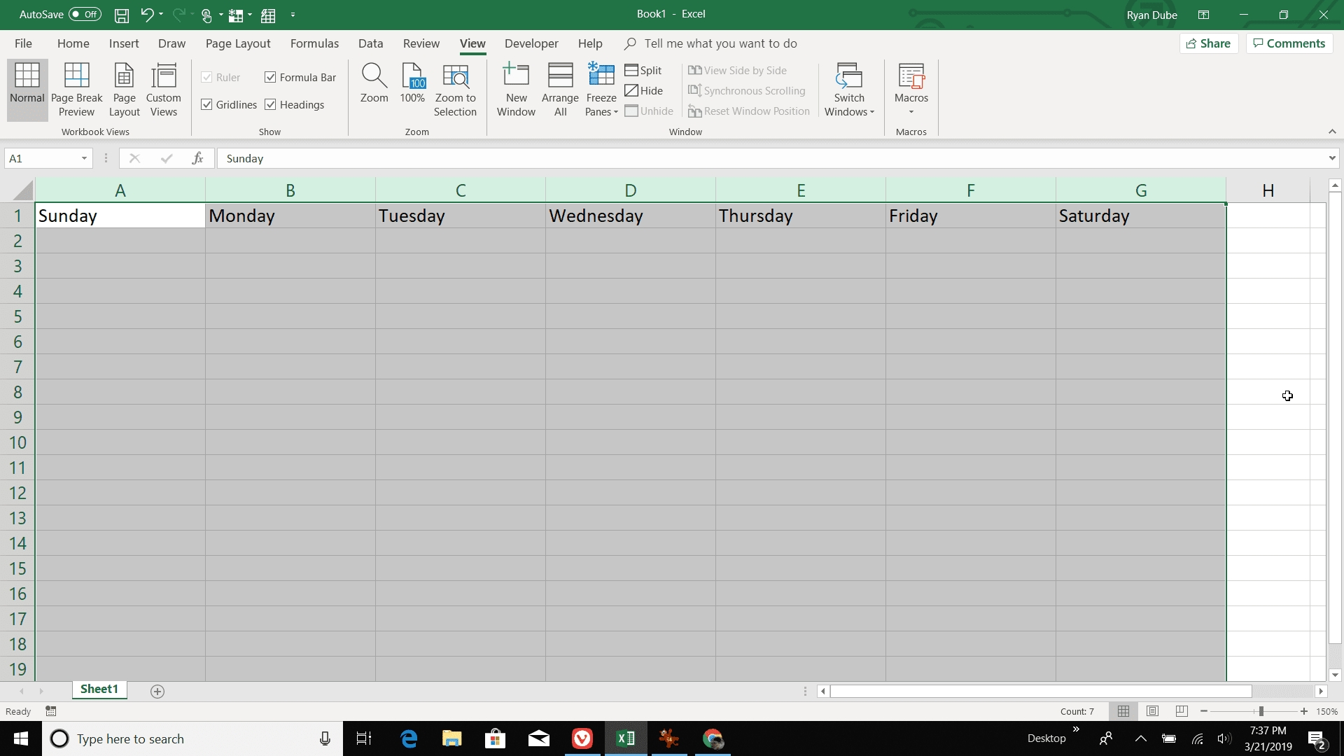 How To Make A Calendar In Excel