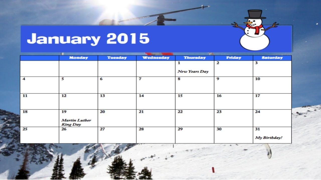 microsoft word calendar template