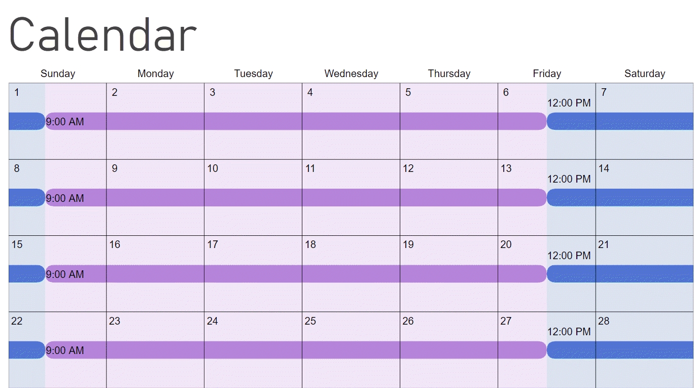 How To Printable Calendar That You Can Fill In Color In The Blocks 