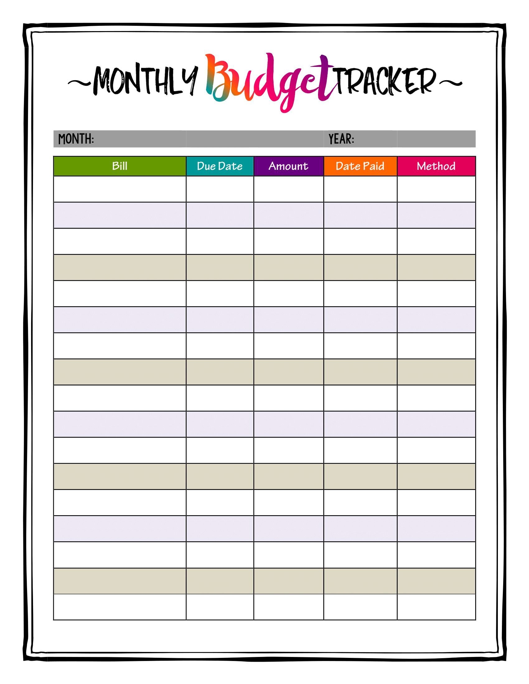 How To Organize Bills! Super Bright Budget Tracker Makes