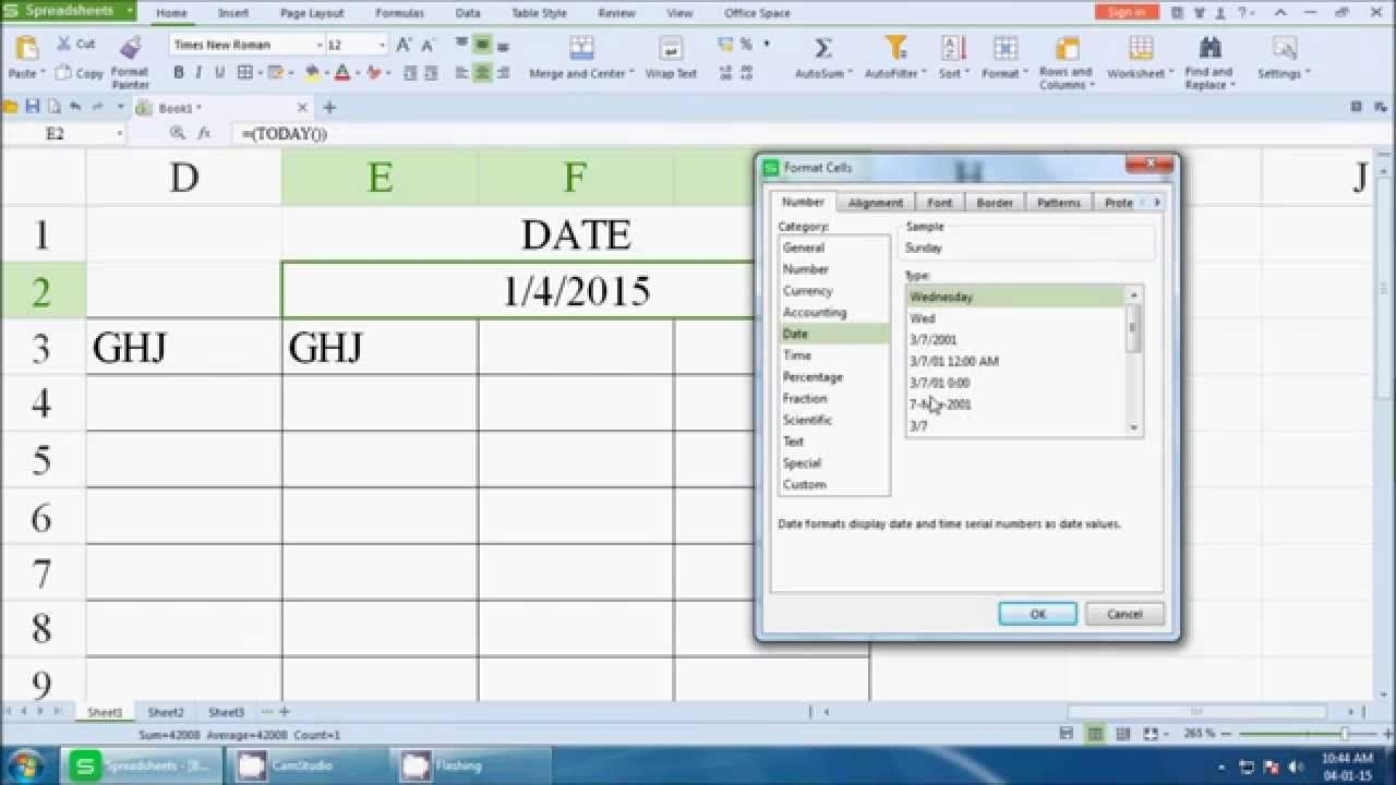 How To Set Automatic Date Change Formula In Excel Sheet