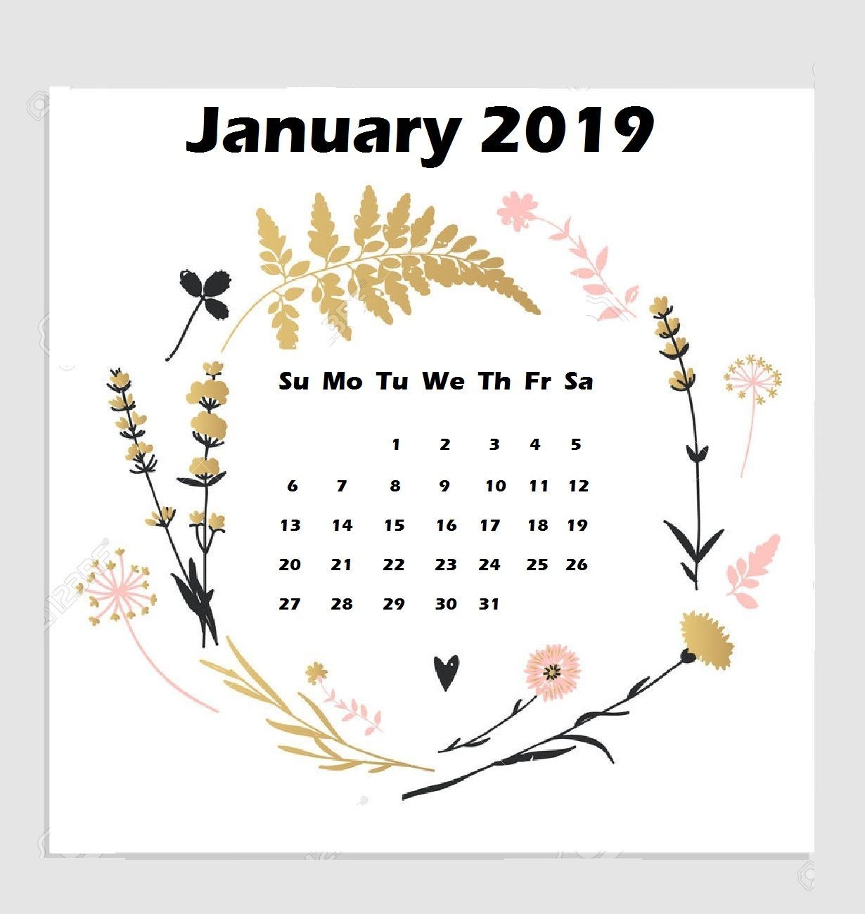 January 2019 Iphone Calendar Wallpaper | Calendar Wallpaper