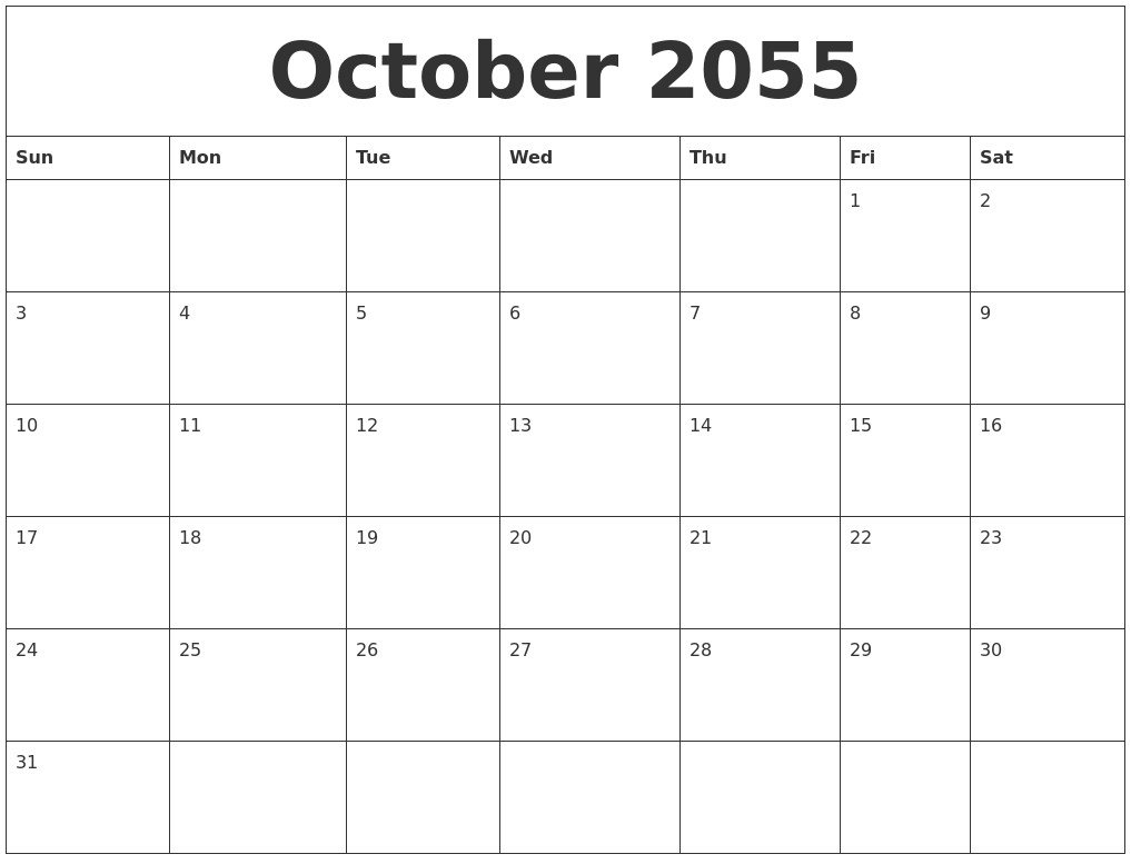 January 2056 Birthday Calendar Template