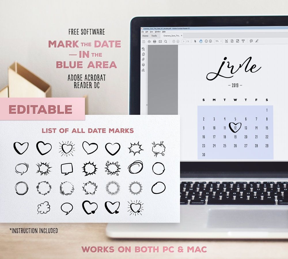 June 2019 Baby Due Date Calendar Template Editable | Etsy