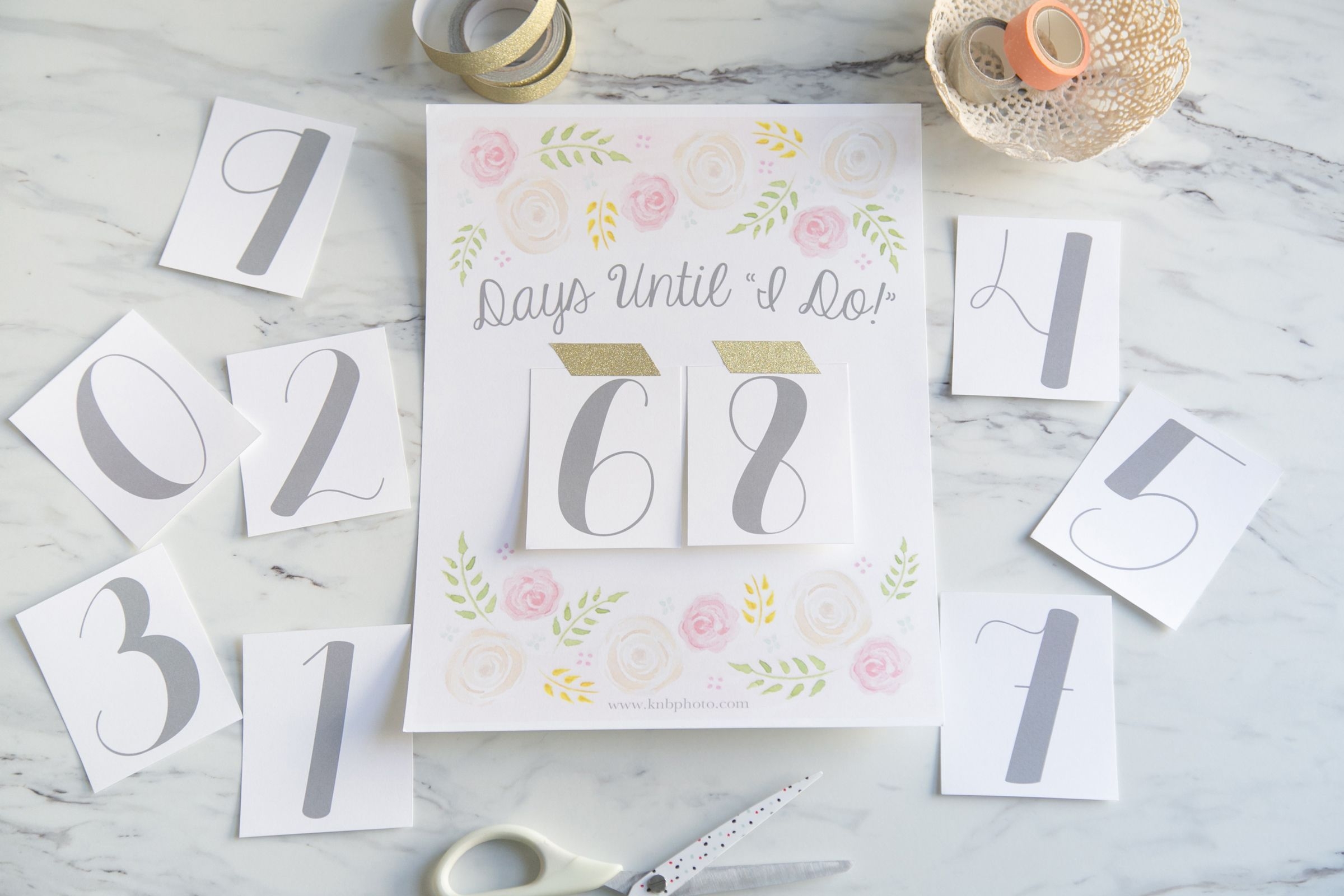 Universal Free Printable Wedding Countdown Calendar