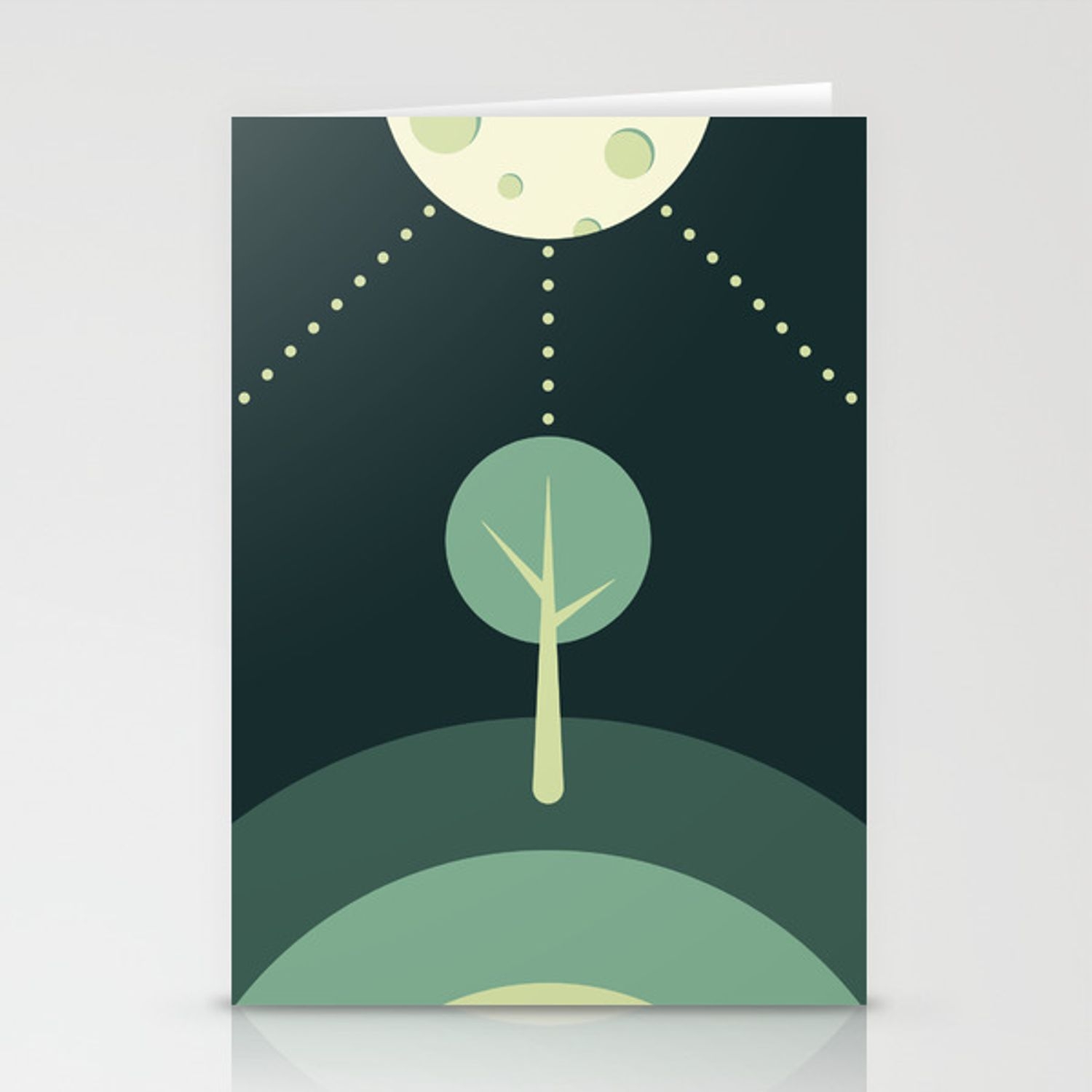 La Lune Et L&#039;arbre Stationery Cards By Fanniebl