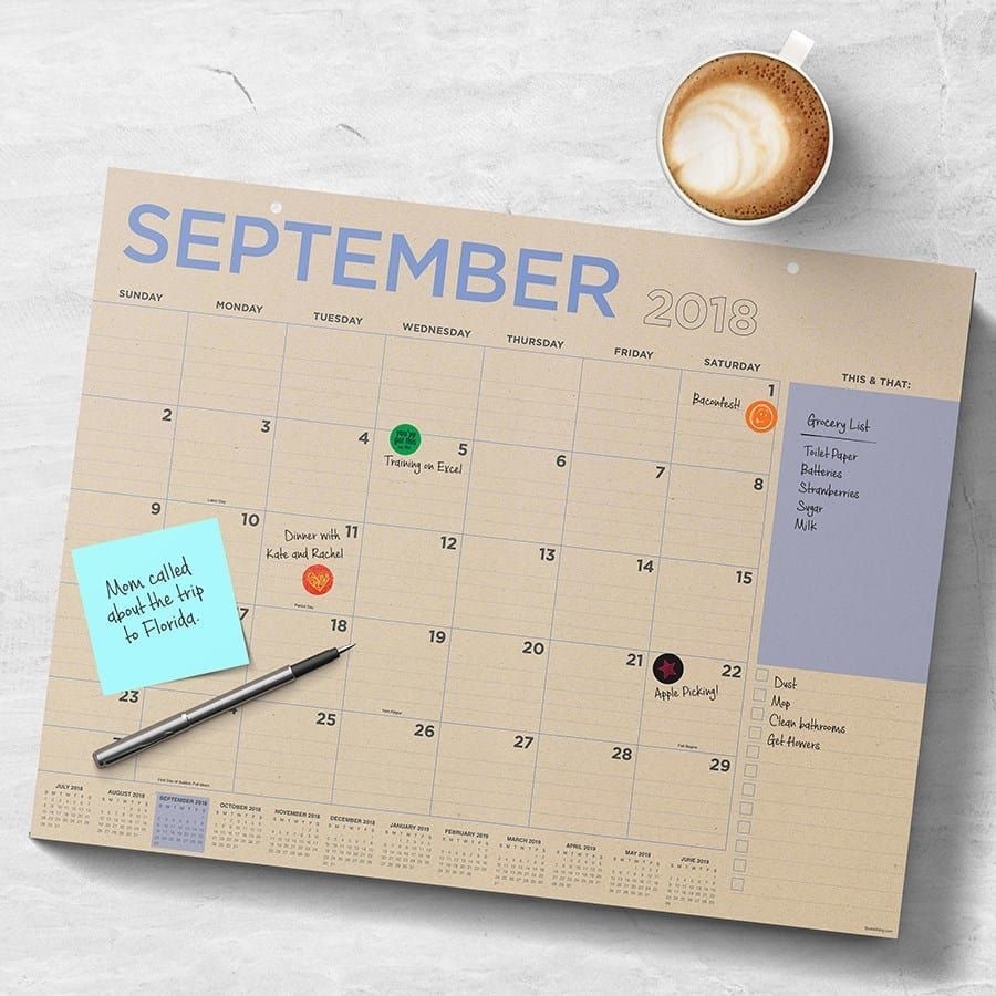 Large Desk Calendars | 4 Designs | Desk Calendar Pad, Large