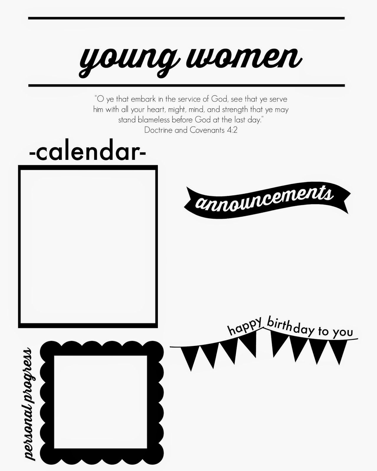 Larissa Another Day: Young Women&#039;s Monthly Newsletter Template