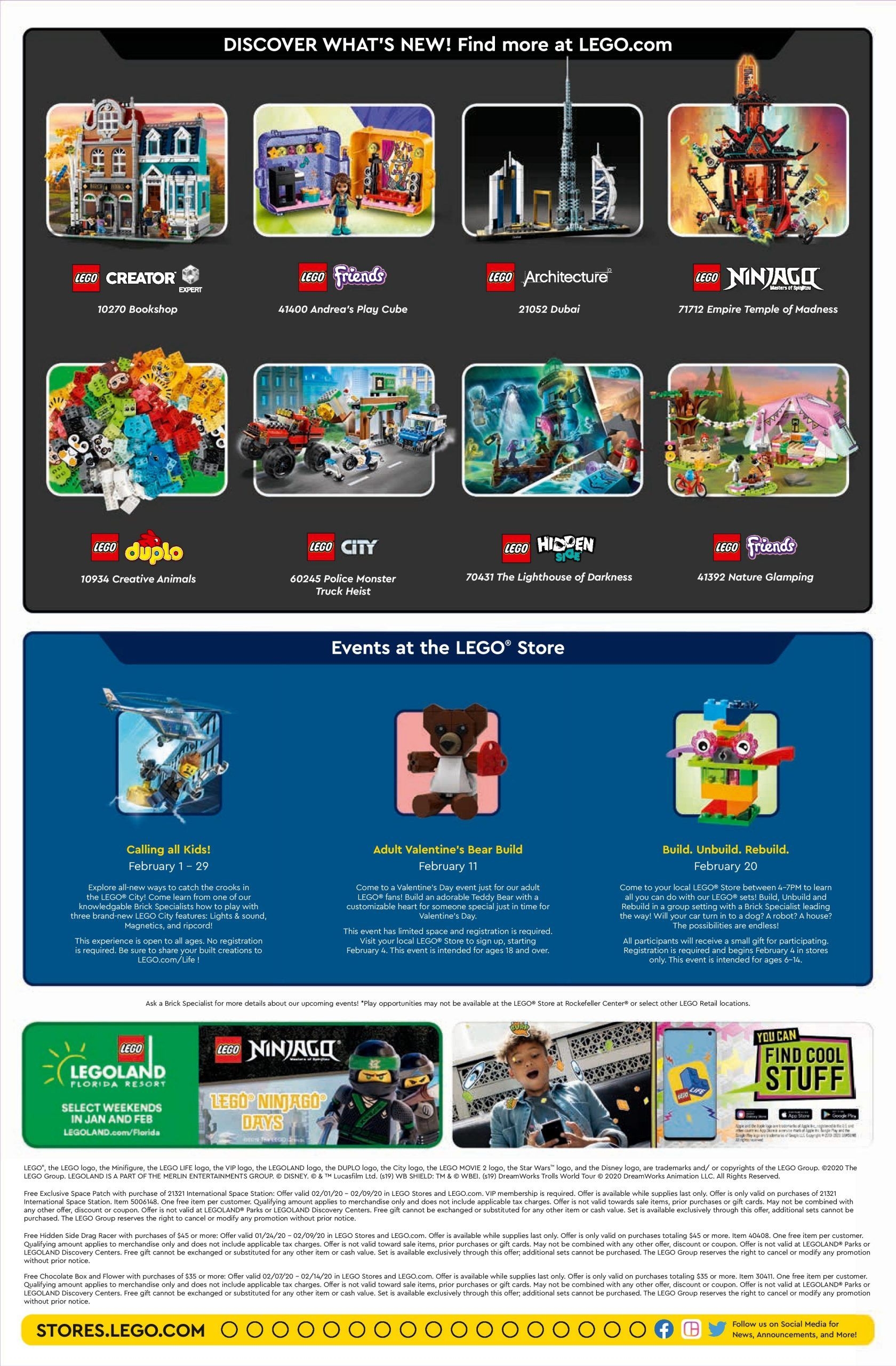 Lego February 2020 Store Calendar Promotions &amp; Events - The