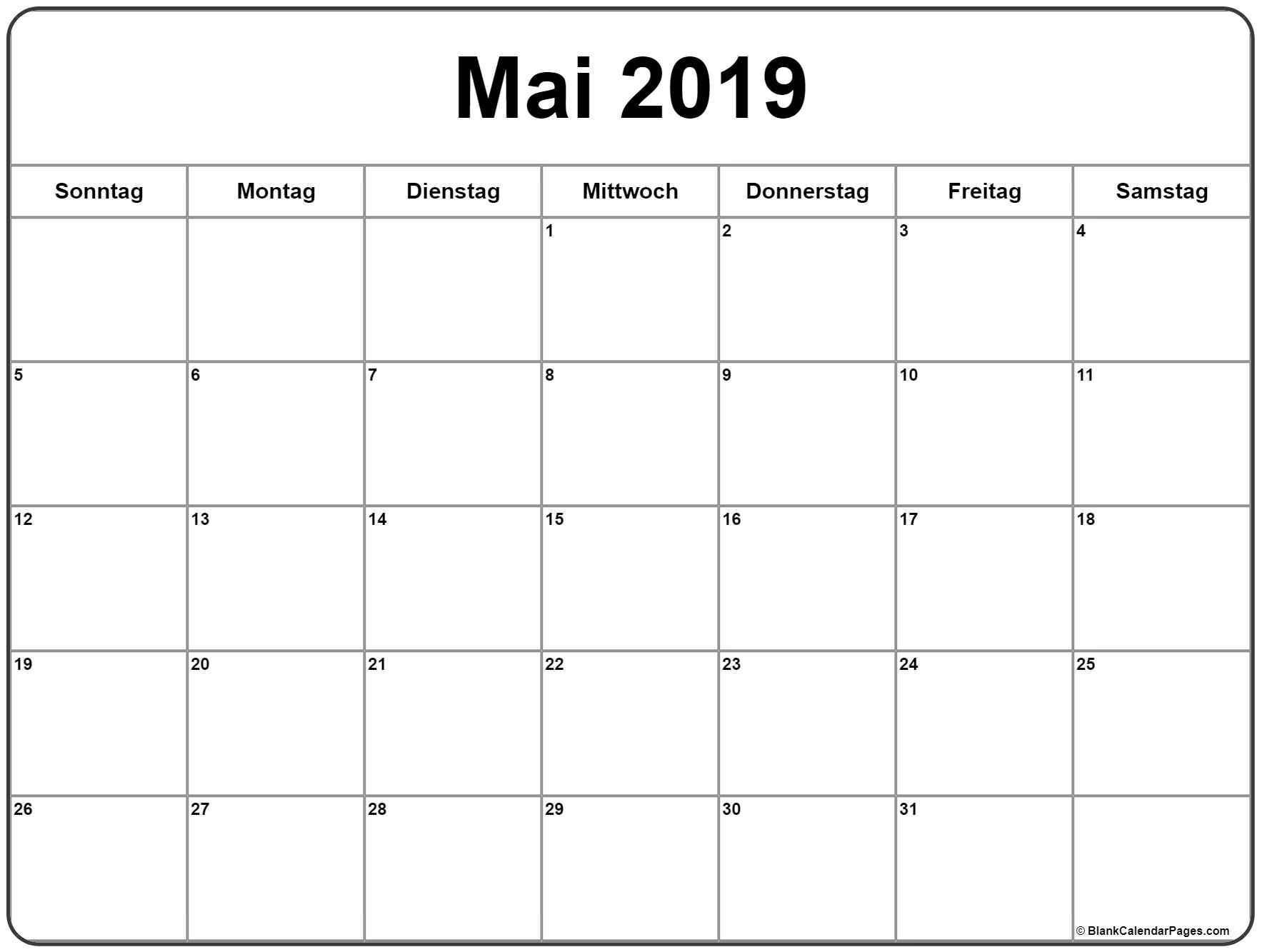 Mai 2019 Kalender Zum Ausdrucken | February Calendar